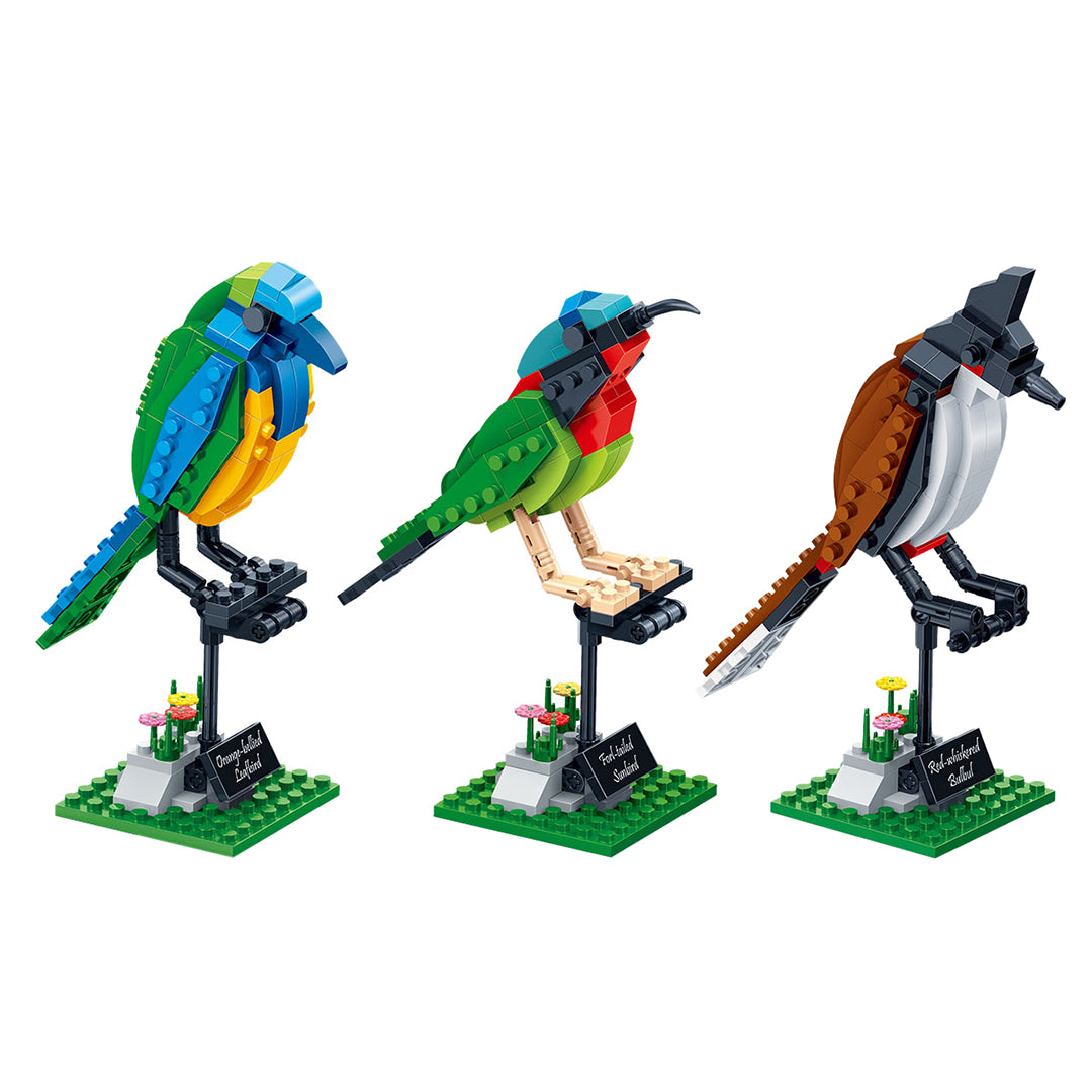 Birds Model Building Block Kit 408 Pieces Three Unique Birds