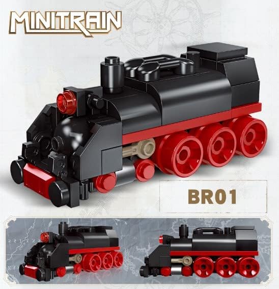 6 in 1 Steam Trains Building Block Set – 463 Pcs