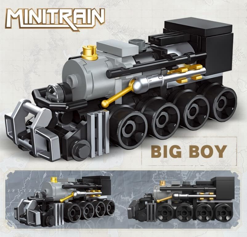 6 in 1 Steam Trains Building Block Set – 463 Pcs