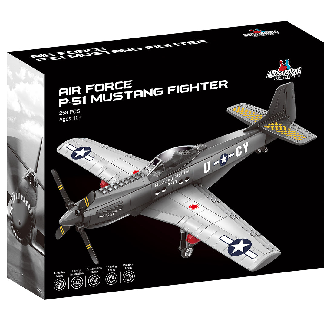 P-51 Mustang Fighter Building Block Set – 258 Pieces – Apostrophe